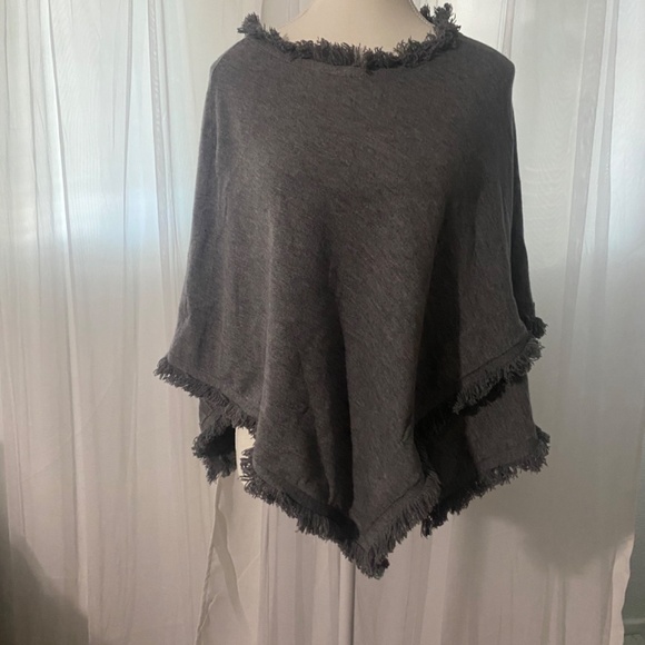 THML grey shawl poncho Cape xs/s - Picture 3 of 5